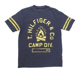 Tommy Hilfiger T Shirt  8/10 Blue/Yellow  Graphics Cotton/Polyester